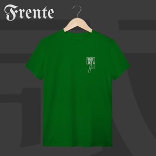 Nome do produto Camiseta T-shirt - Fight like a girl | Arte no peito