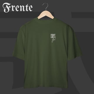 Nome do produto Camiseta Oversized - Fight like a girl | Arte no peito