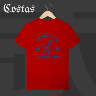 Nome do produto Camiseta T-shirt - Treinar jiujitsu é gostoso demais | Arte nas costas
