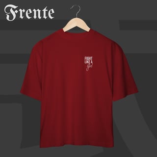 Nome do produto Camiseta Oversized - Fight like a girl | Arte no peito