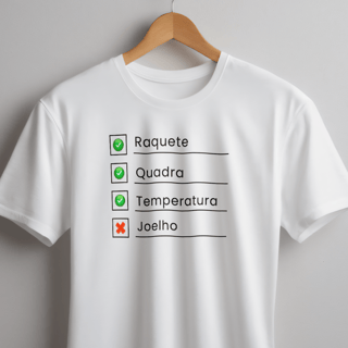 Nome do produto T-Shirt Prime - Check-List do Tenista