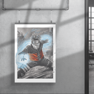 Tempestade de Chakra Azul - Poster