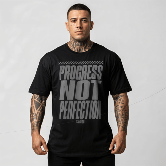 Camiseta Oversized MADS - Progress Not Perfection