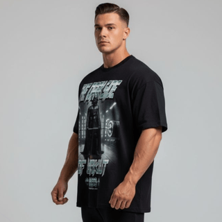 Camiseta Oversized MADS - The Dark Side of the Gym - Darth Vader - Star Wars