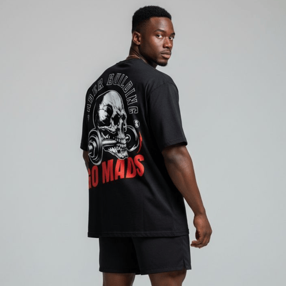 Camiseta Oversized MADS - Skull Go Mads