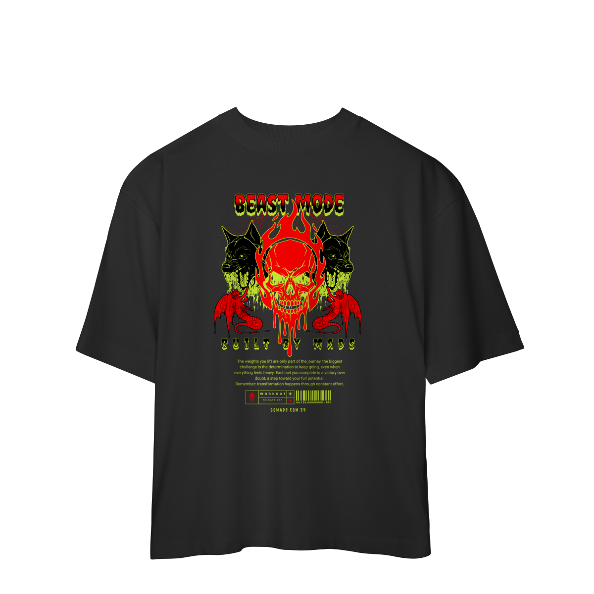 Camiseta Oversized MADS - Beast Mode