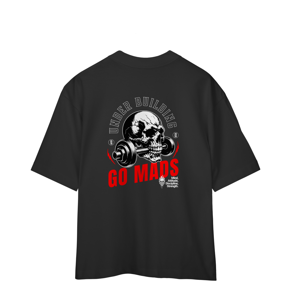 Camiseta Oversized MADS - Skull Go Mads