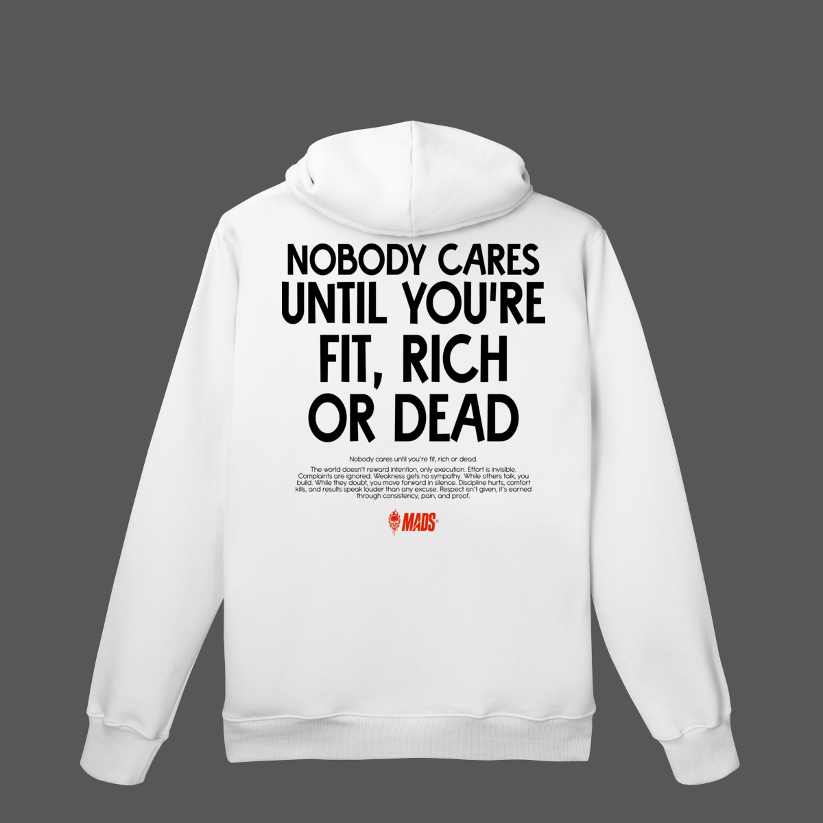Nome do produto: Moletom Canguru Nobody Cares | MADS