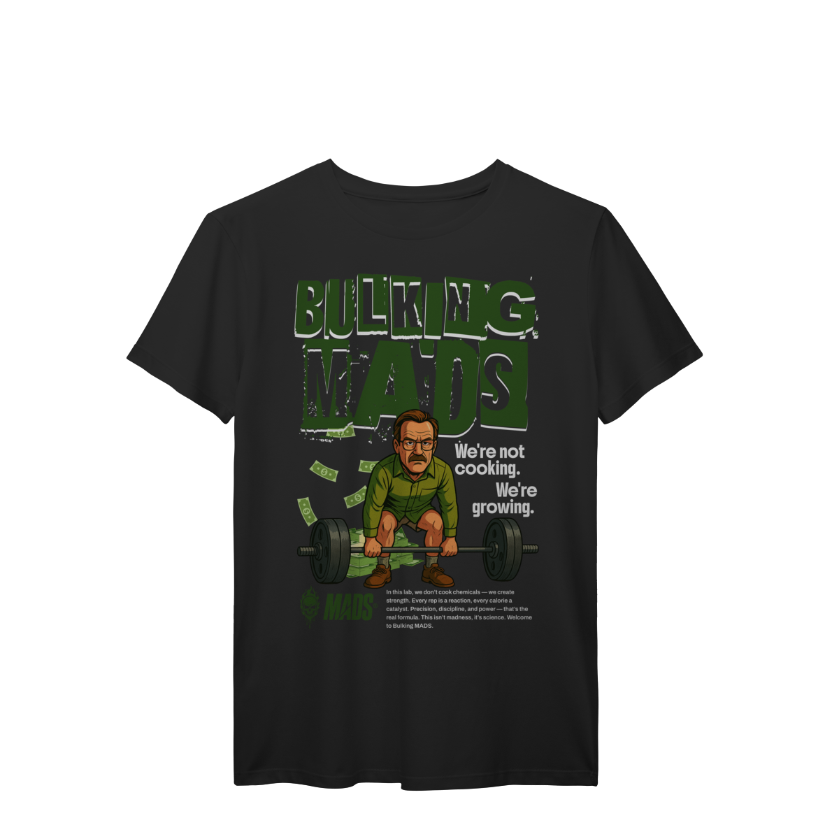Nome do produto: Camiseta Regular MADS - Bulking Mads - Walter White Breaking Bad