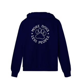 Nome do produto Moletom Prime Com Zíper - More Dogs. Less People