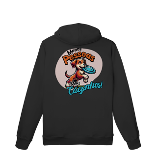 Nome do produto Menos Pessoas. Mais Cãezinhos - Moletom Prime Canguru -