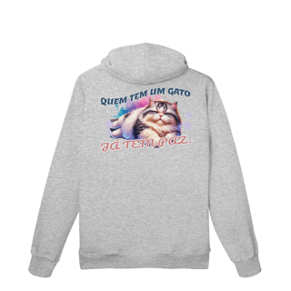 Nome do produto Quem tem um gato, já tem paz - Moletom Prime Canguru