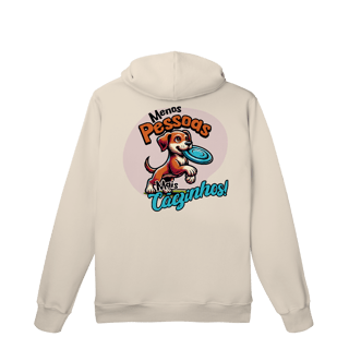 Nome do produto Menos Pessoas. Mais Cãezinhos - Moletom Prime Canguru -