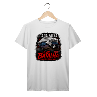 Camiseta Jiu Jitsu Algodão Sem Atalho Só Tatame Faixas Coloridas
