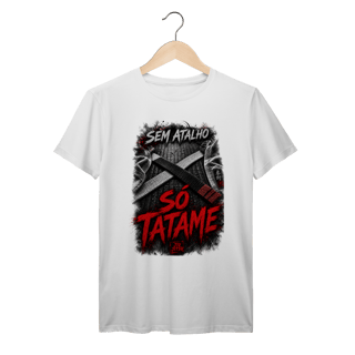 Nome do produto Camiseta Jiu Jitsu Algodão Sem Atalho Só Tatame Faixa Preta