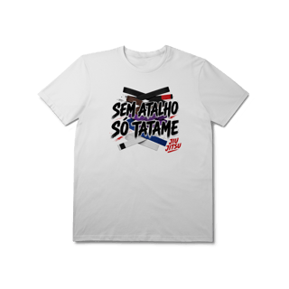 Nome do produto Camiseta Jiu Jitsu Algodão Sem Atalho Só Tatame Faixas Coloridas