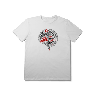 Nome do produto Camiseta Jiu Jitsu Algodão Mudou Minha Mente Tipografia Cérebro