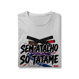 Nome do produto Camiseta Jiu Jitsu Algodão Sem Atalho Só Tatame Faixas Coloridas