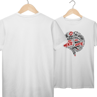 Nome do produto Camiseta Jiu Jitsu Algodão Mudou Minha Mente Tipografia Cérebro