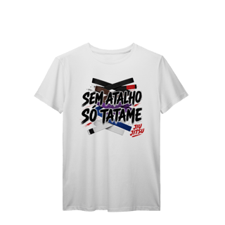 Nome do produto Camiseta Jiu Jitsu Algodão Sem Atalho Só Tatame Faixas Coloridas