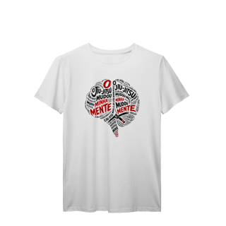 Nome do produto Camiseta Jiu Jitsu Algodão Mudou Minha Mente Tipografia Cérebro