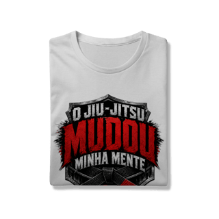 Nome do produto Camiseta Jiu Jitsu Algodão Mudou Minha Mente Brasão Faixa Preta