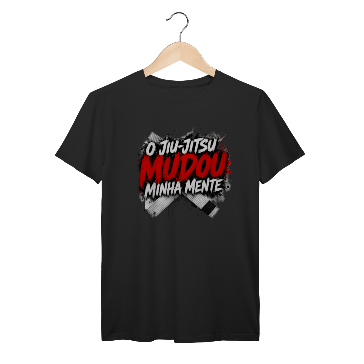 Nome do produto: Camiseta Jiu Jitsu Algodão O Jiu Jitsu Mudou Minha Mente