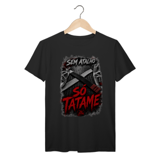 Camiseta Jiu Jitsu Algodão Sem Atalho Só Tatame Faixa Preta