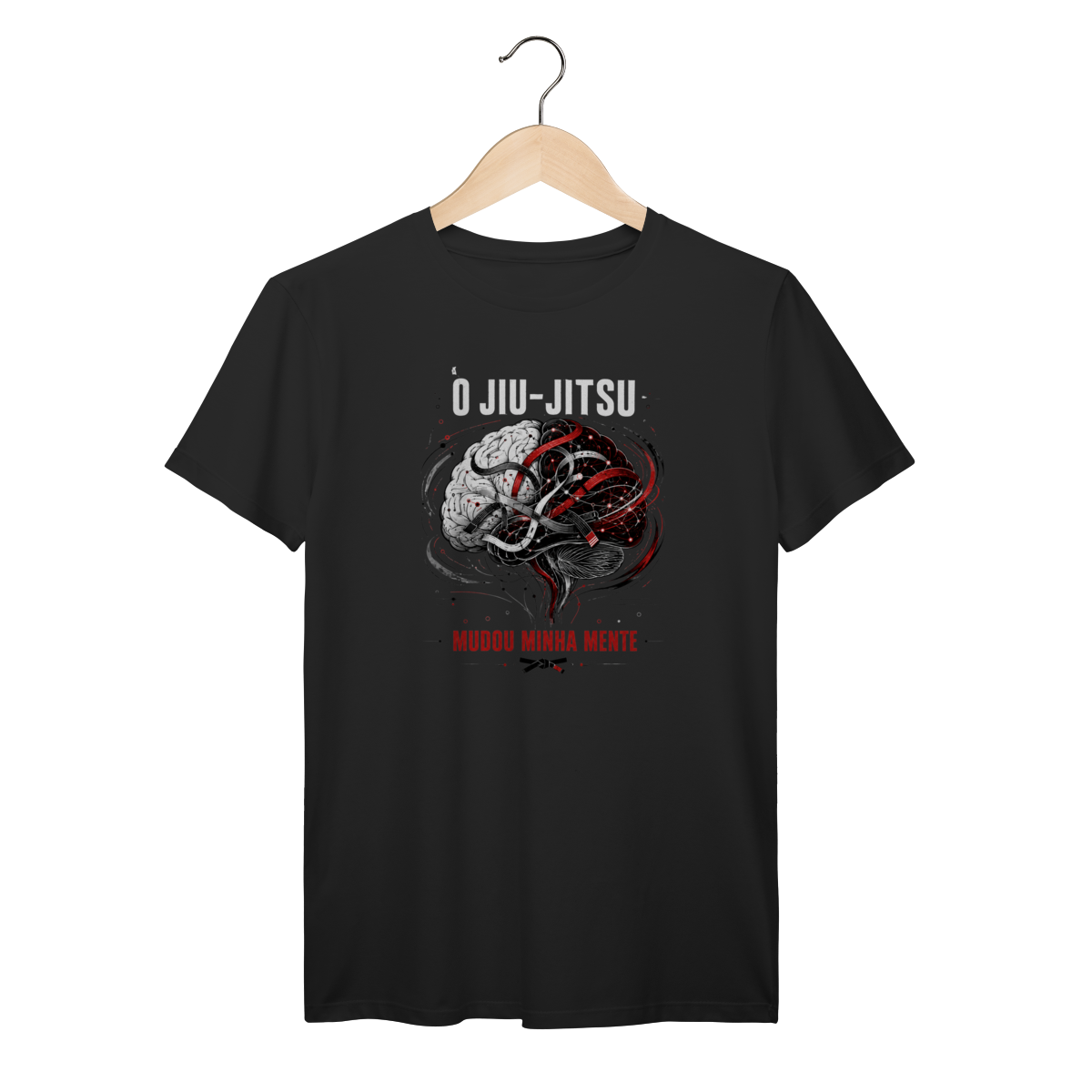 Nome do produto: Camiseta Jiu Jitsu Algodão Mudou Minha Mente Cérebro Arte Suave