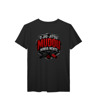 Nome do produto Camiseta Jiu Jitsu Algodão Mudou Minha Mente Brasão Faixa Preta