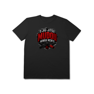 Nome do produto Camiseta Jiu Jitsu Algodão Mudou Minha Mente Brasão Faixa Preta
