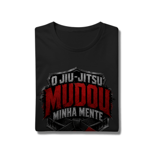 Nome do produto Camiseta Jiu Jitsu Algodão Mudou Minha Mente Brasão Faixa Preta