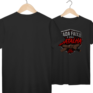 Nome do produto Camiseta Jiu Jitsu Algodão Cada Faixa é Uma Batalha Faixa Marrom
