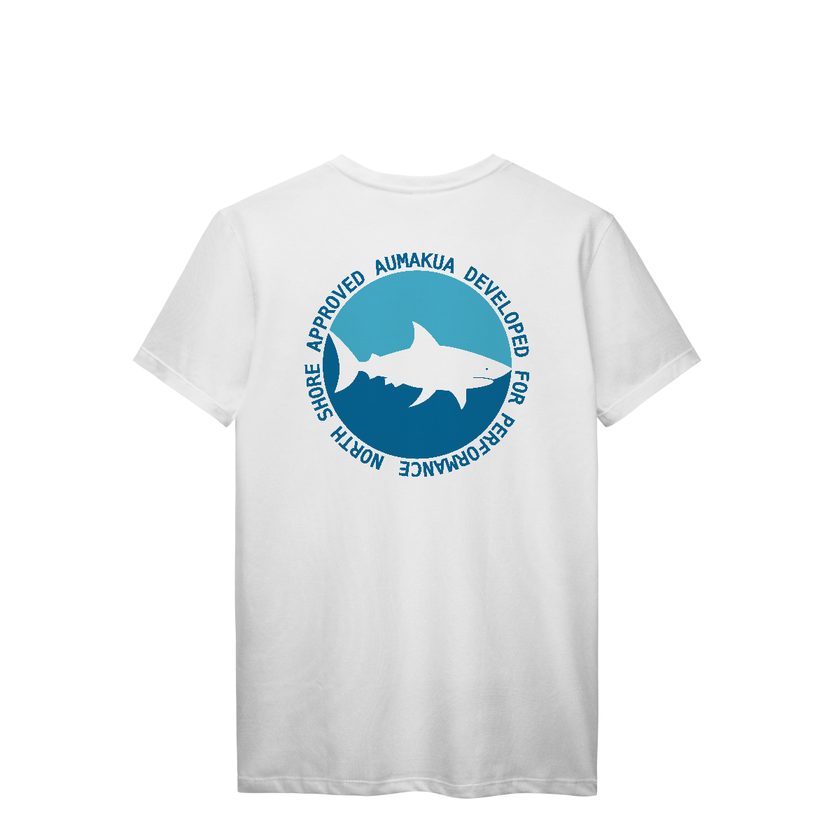 Nome do produto: Camiseta Manga Curta Branca Tubarão
