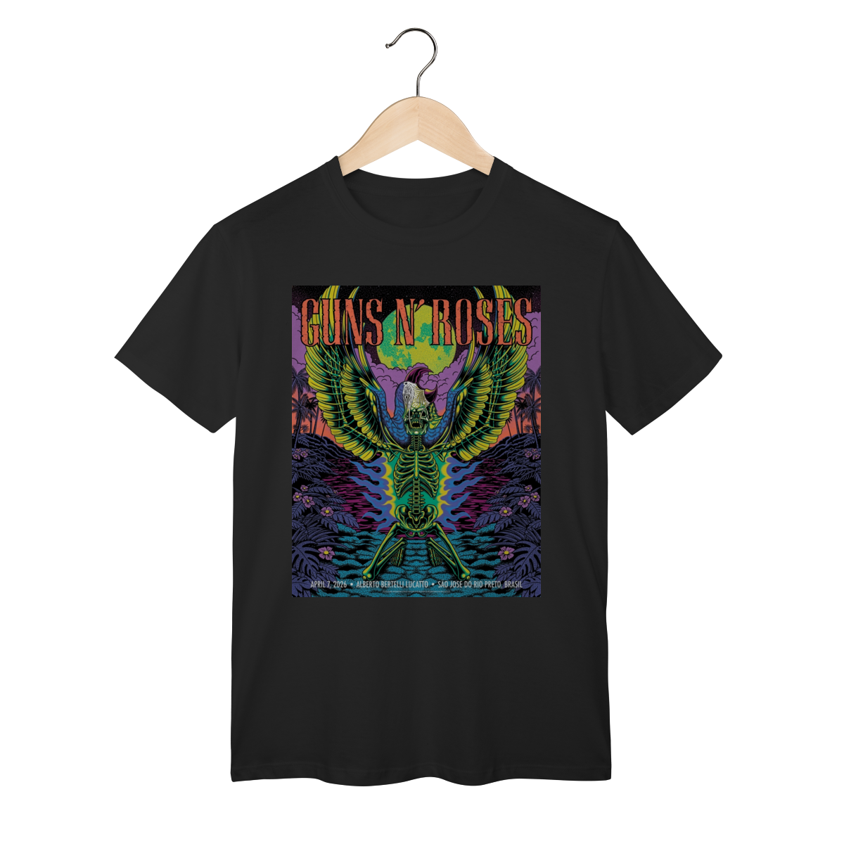 Nome do produto: Camiseta - Guns N\' Roses São José do Rio Preto 2026
