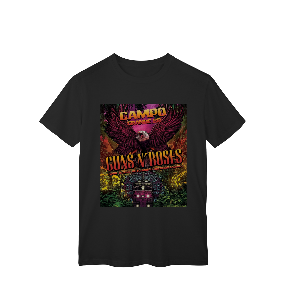 Nome do produto: Camiseta - Guns N\' Roses Campo Grande 2026