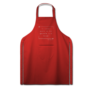Nome do produto Avental “IT TAKES GUTS TO BE GENTLE AND KIND” The Smiths — poesia, coragem e delicadeza impressas no peito