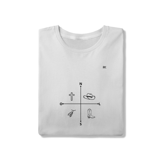 Camiseta Quality Branca – Rosa dos ventos agro