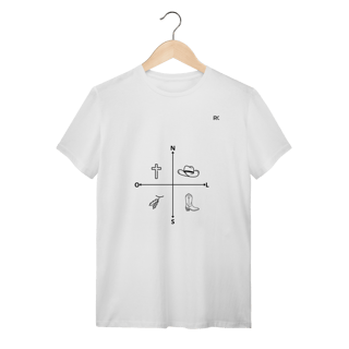 Nome do produtoCamiseta Quality Branca – Rosa dos ventos agro