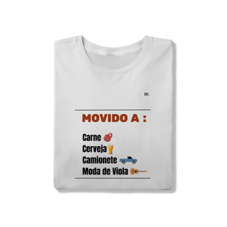 Camiseta Quality Branca – Movido a Carne, Cerveja, Caminhonete e Moda de Viola