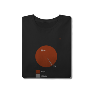 Camiseta Quality Preta – 99% Roça, 1% Cidade