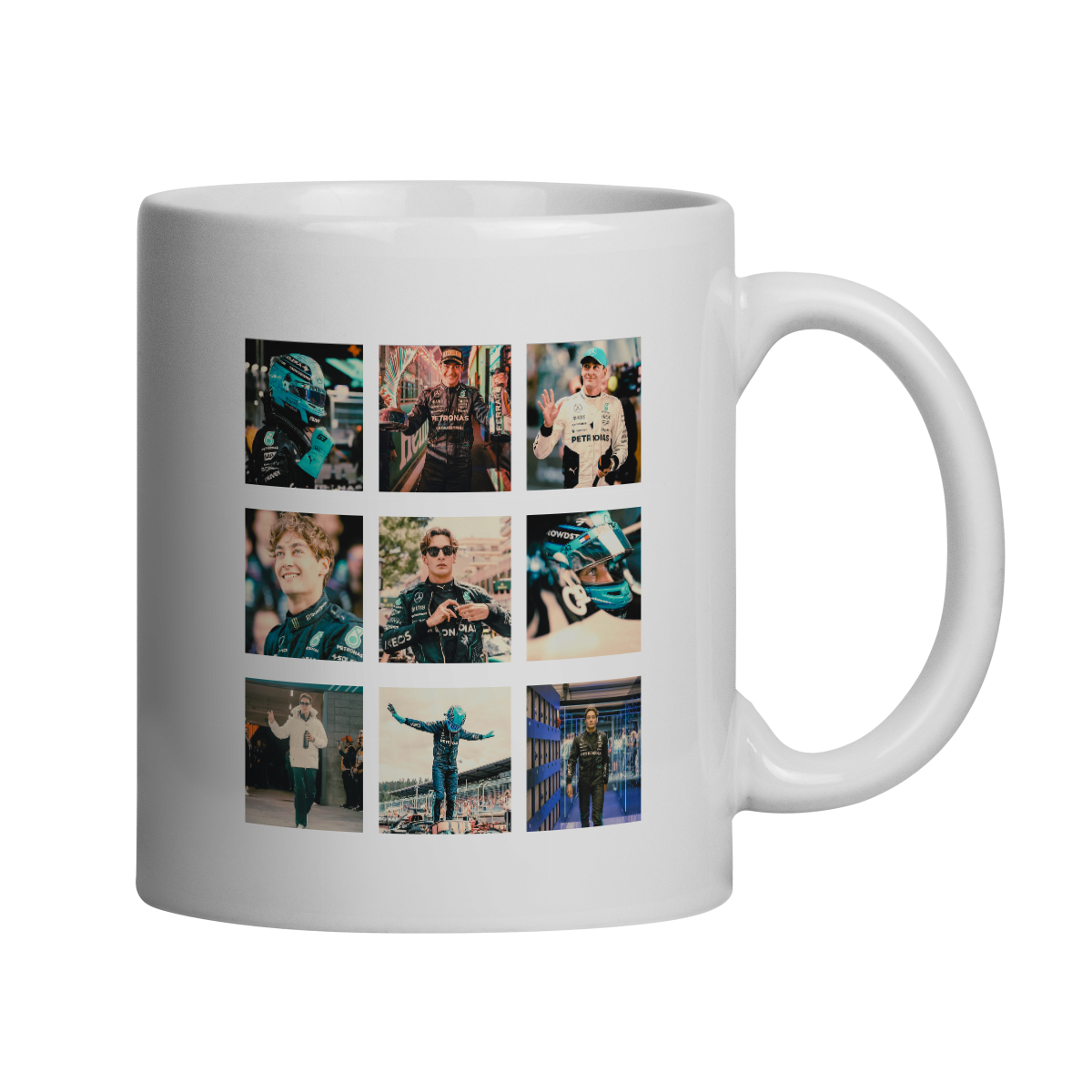 Nome do produto: Caneca George Russell – Racing Heritage (Edição Retrô)