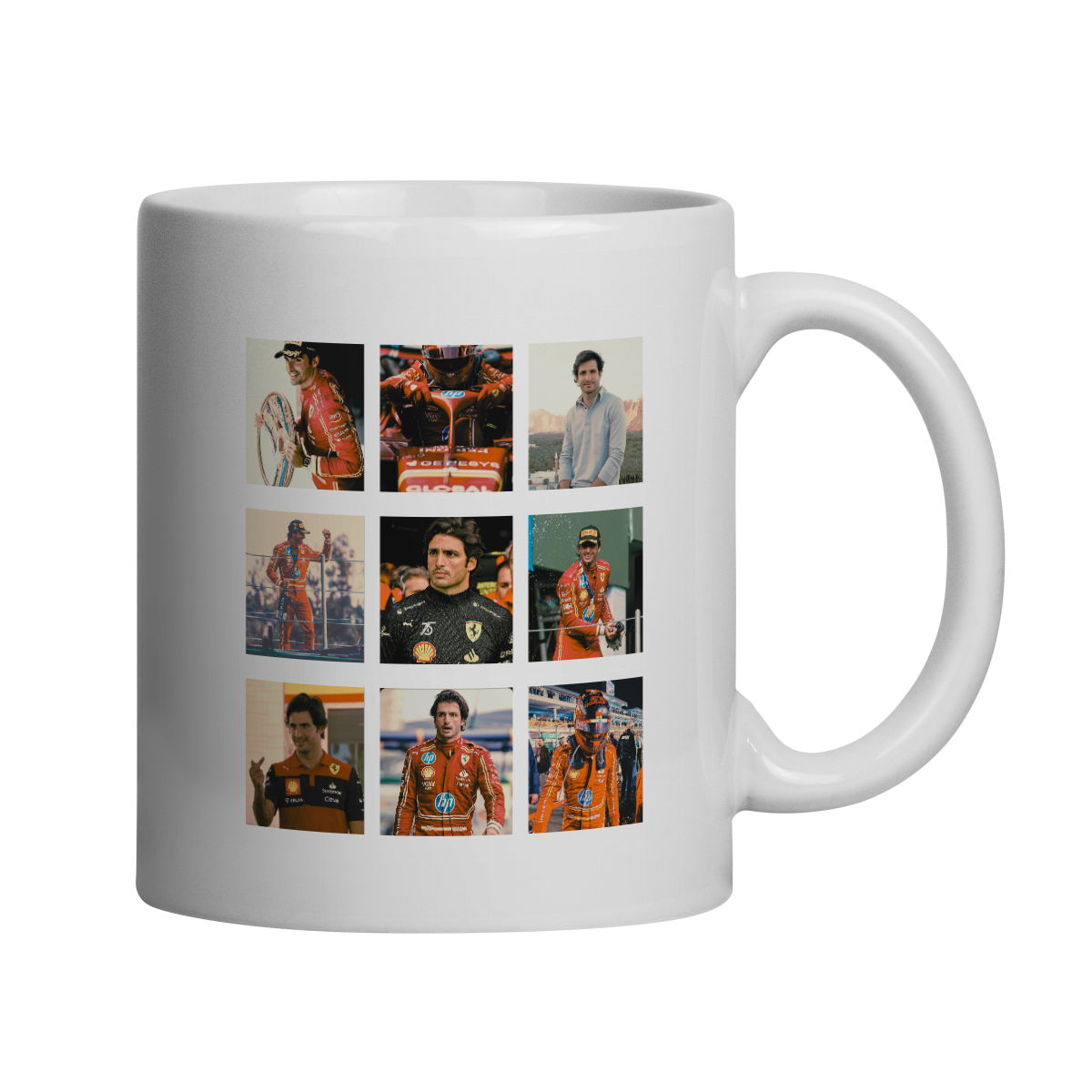 Nome do produto: Caneca Carlos Sainz – Racing Heritage (Edição Retrô)