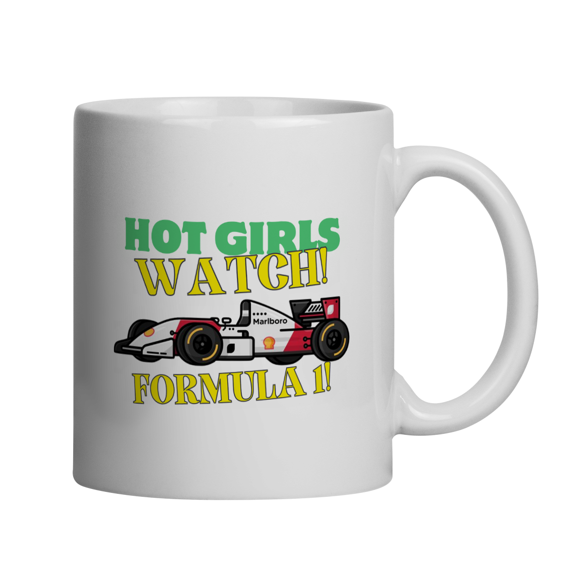 Nome do produto: Caneca Hot Girls Watch Formula 1 | Estilo F1 Feminino
