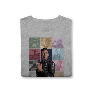 Nome do produtoCamiseta George Russell The Eras | De promessa a pilar da Mercedes