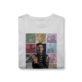 Nome do produtoCamiseta George Russell The Eras | De promessa a pilar da Mercedes