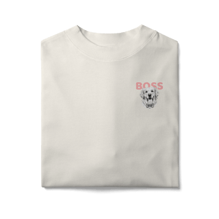 Nome do produto Camisa Oversized Golden Boss – Golden Retriever Estiloso