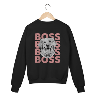 Nome do produto Moletom Fechado Golden Boss – Golden Retriever Estiloso (Sem Bolso)