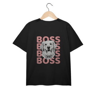 Nome do produto T-Shirt Plus Size Golden Boss – Camiseta Pet Lover Estilosa