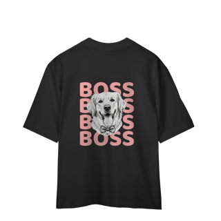 Nome do produto Camisa Oversized Golden Boss – Golden Retriever Estiloso